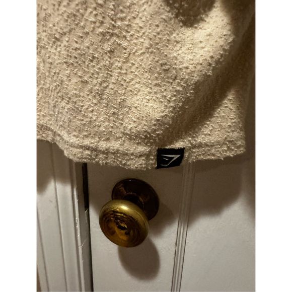 Gymshark Towel Tee Oversized Crop Top Beige Medium - Picture 6 of 8